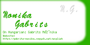 monika gabrits business card